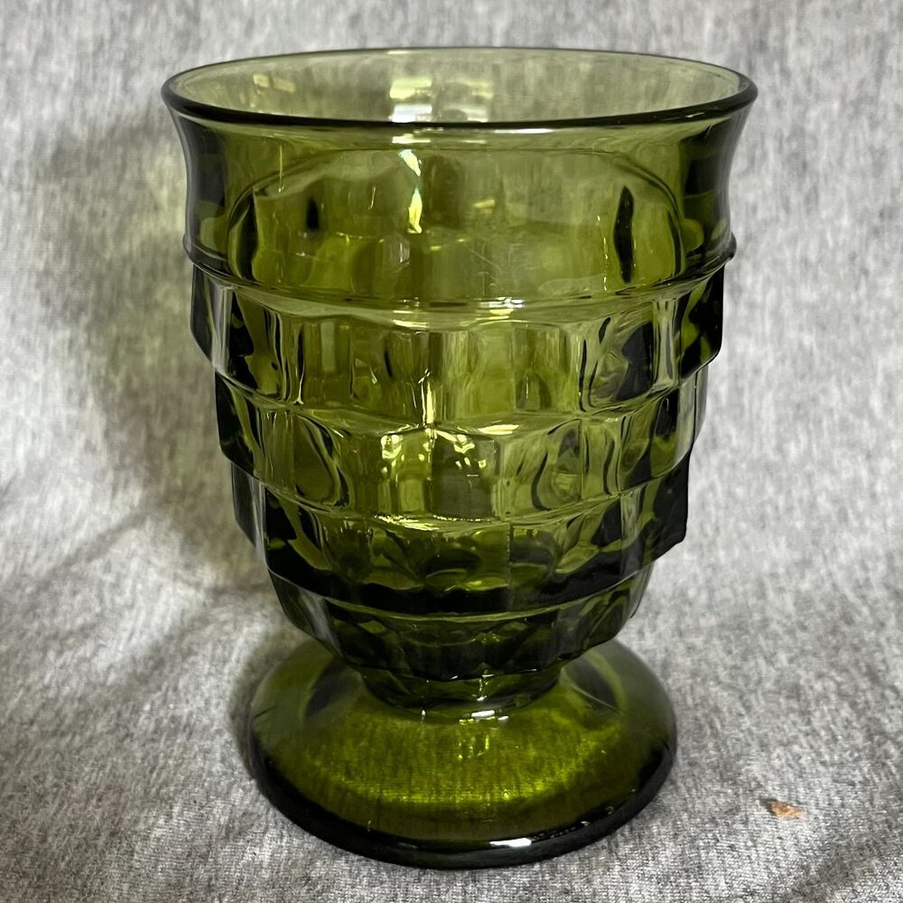 Indiana Glass Cubist Juice Glass in the color Green